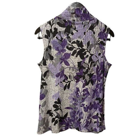 🌟NEW🌟Calvin Klein Short Purple Sleeveless Top - Picture 2 of 3